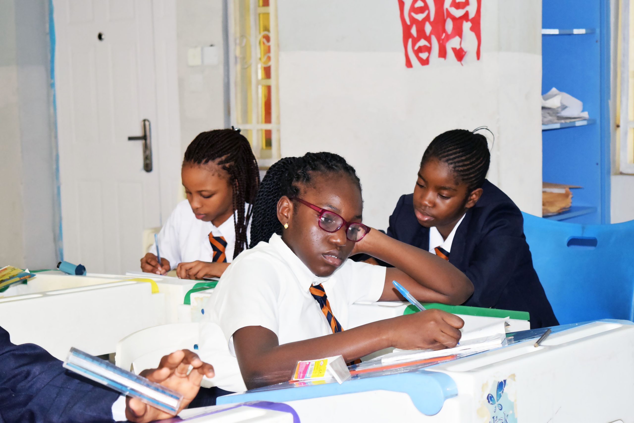 Students taking an admission assessment at Whiteplains British School